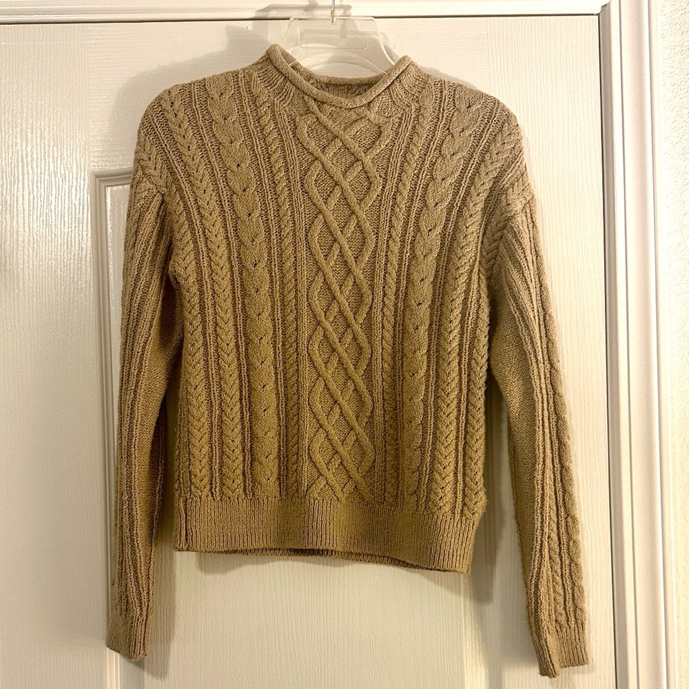 J. Crew Women's Roll Neck Cable Knit Sweater